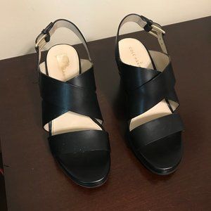 Cole Haan Black Wedge Sandals